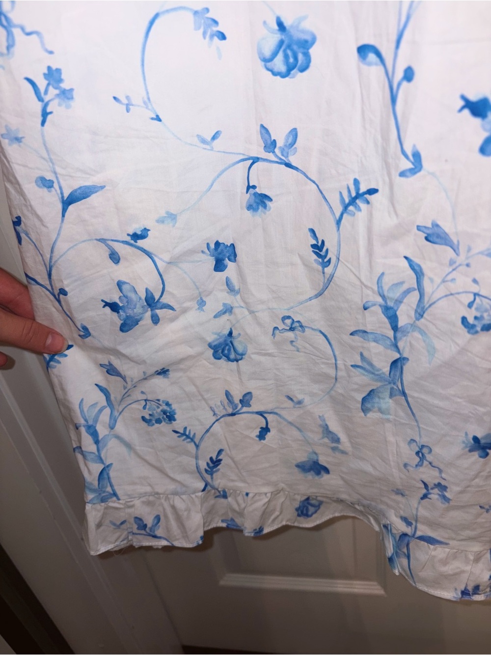 Hill House White Dress with Blue Floral Details - Picture 5 of 5